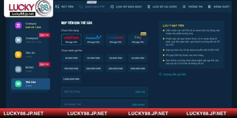 Các hình thức cược xiên phổ biến tại nền tảng LUCKY88