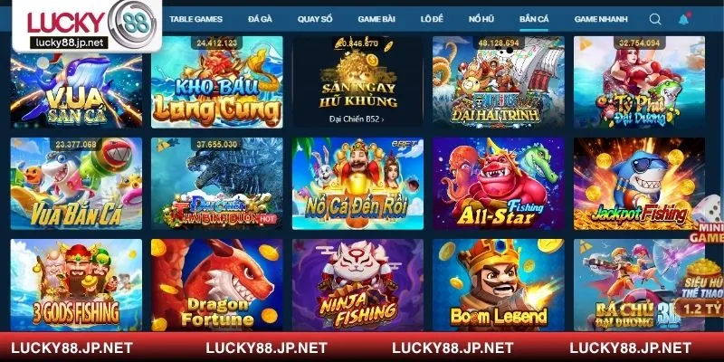Săn cá Thần Tài là 1 trong top 5 game bắn cá Lucky88 nên trải nghiệm năm 2025